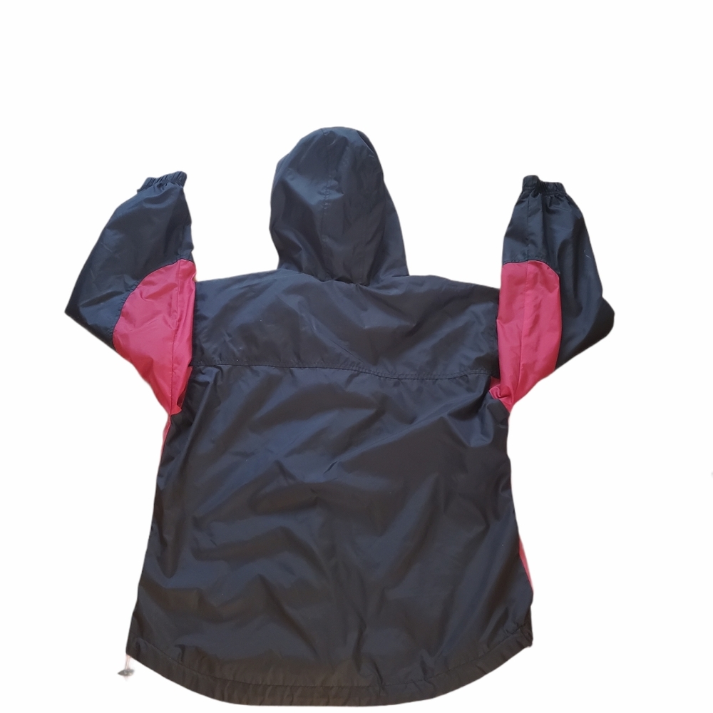Cheetah Women's Light Weight Jacket / Wind Breaker Front Zip Black/Red Size: M - Picture 4 of 6